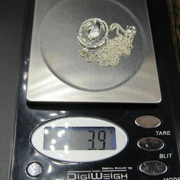 20 Inch Sterling Silver Praying Hands Necklace - Picture 4 of 4